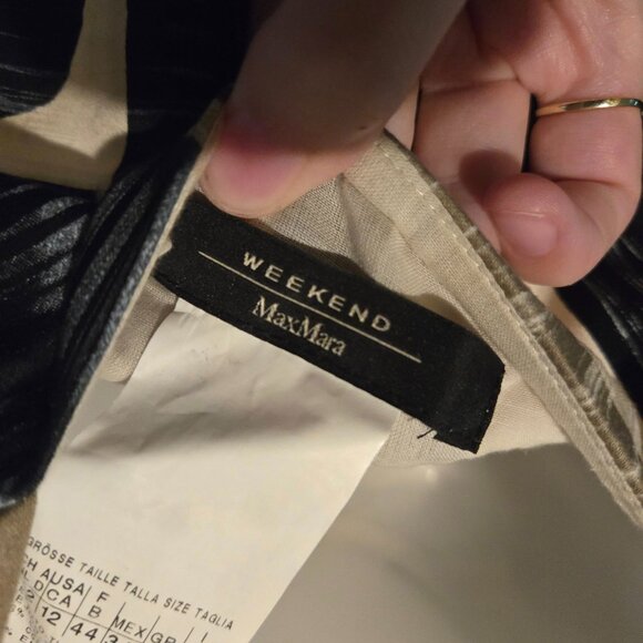 Weekend Max Mara Sleeveless Cotton Printed Geometric Shift Dress Size 12 - Picture 14 of 16